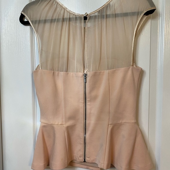 BEBE sheer peplum top size M - Picture 4 of 4
